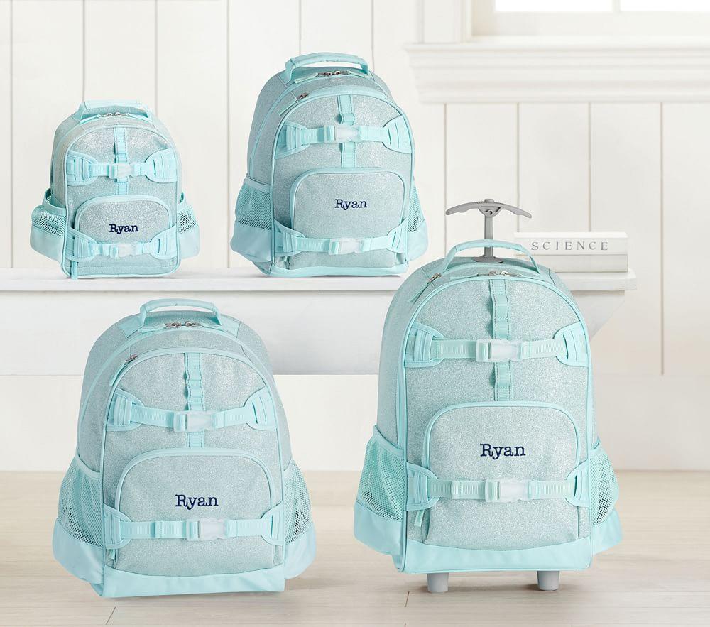 Mackenzie Aqua Sparkle Glitter Backpacks